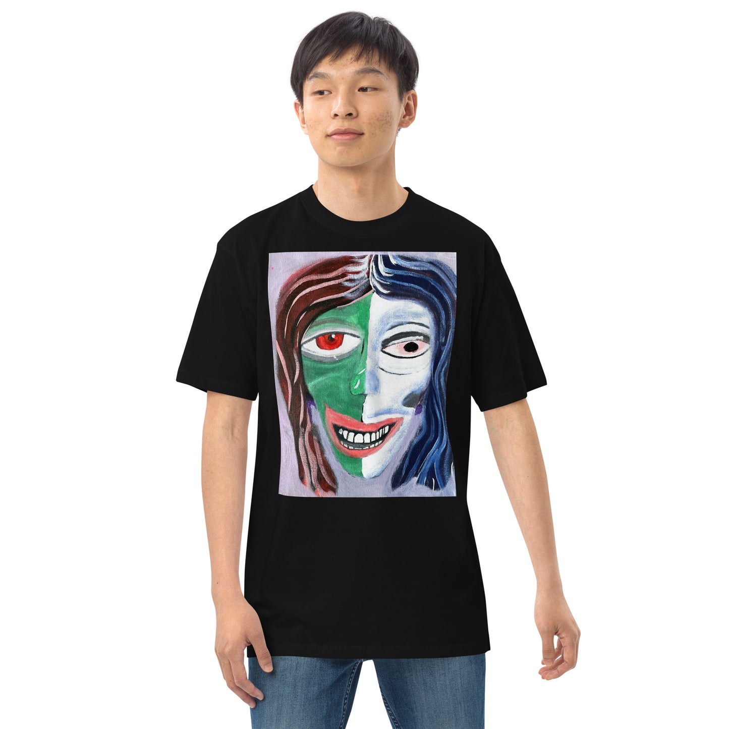 “Split Personalities” Men’s premium heavyweight tee