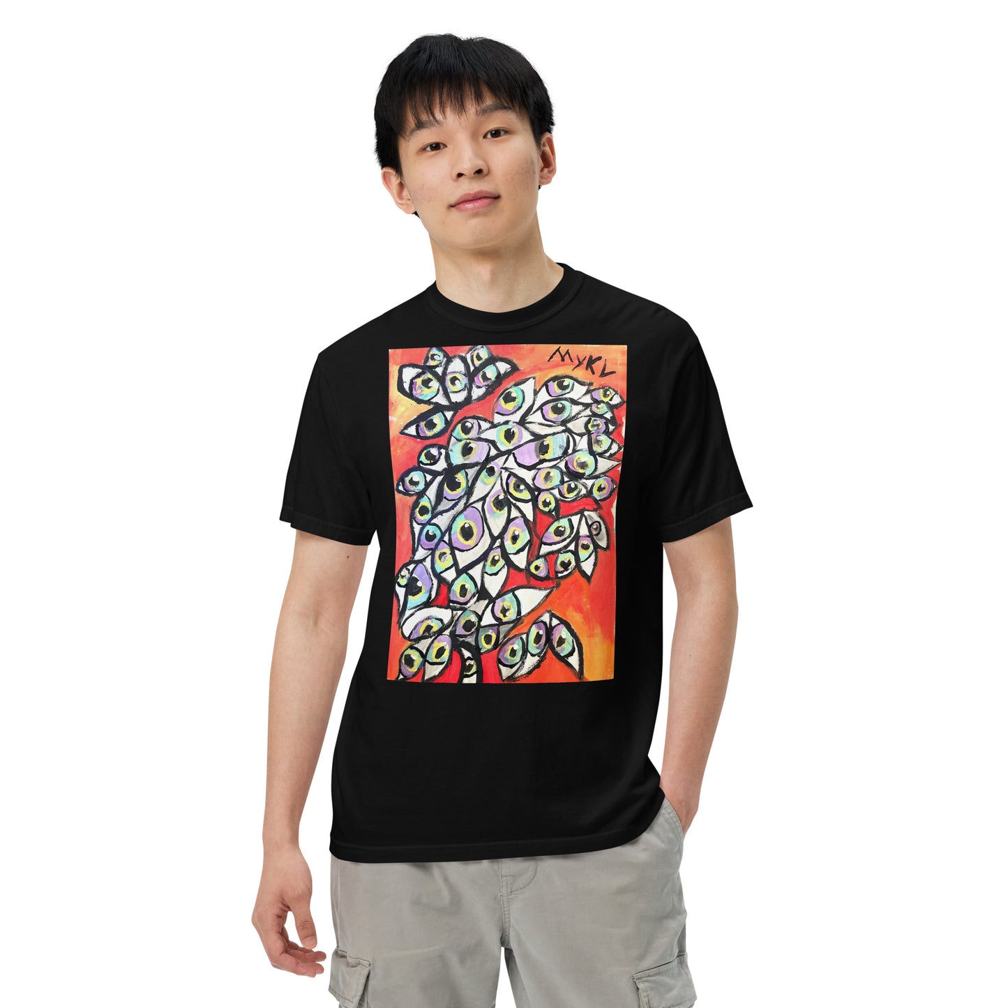 Spreed “eye ball wall” Unisex garment-dyed heavyweight t-shirt