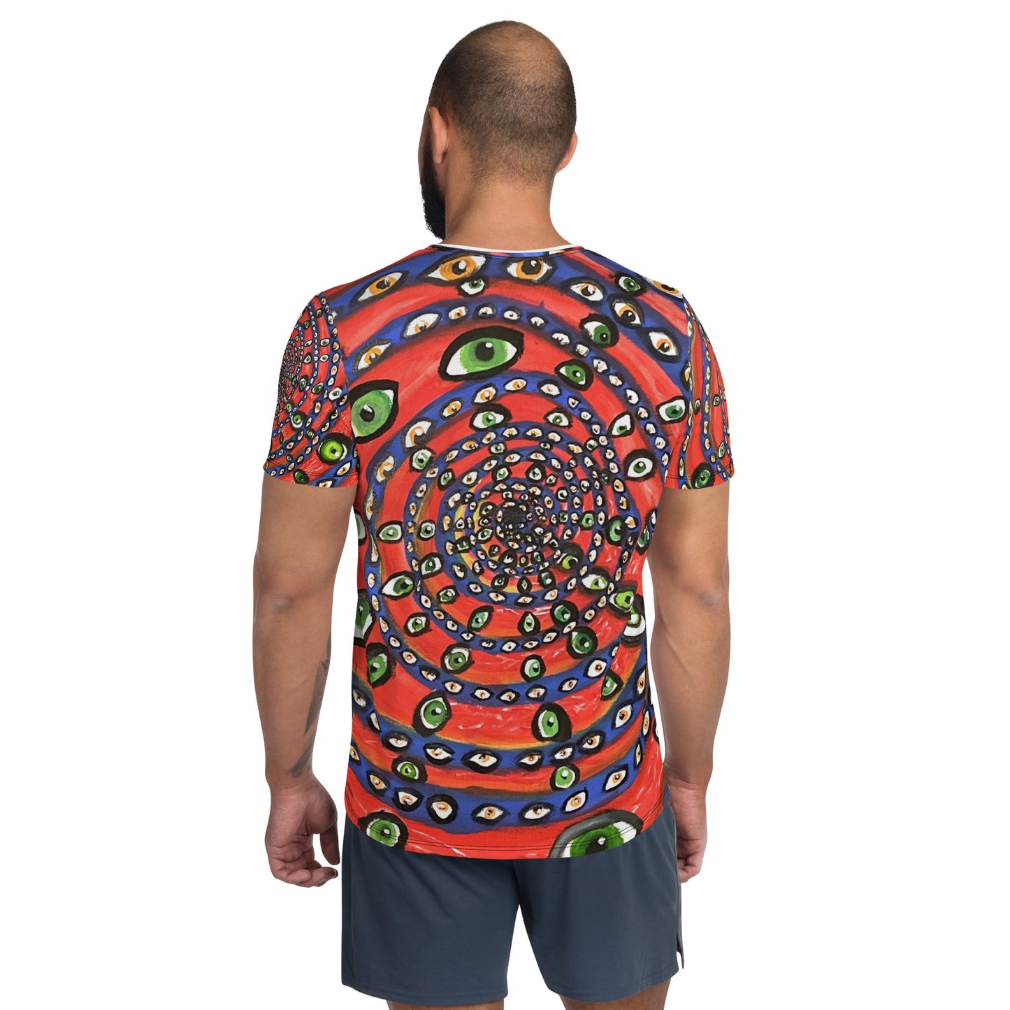 Eye Swirl All-Over Print Men's Athletic T-shirt