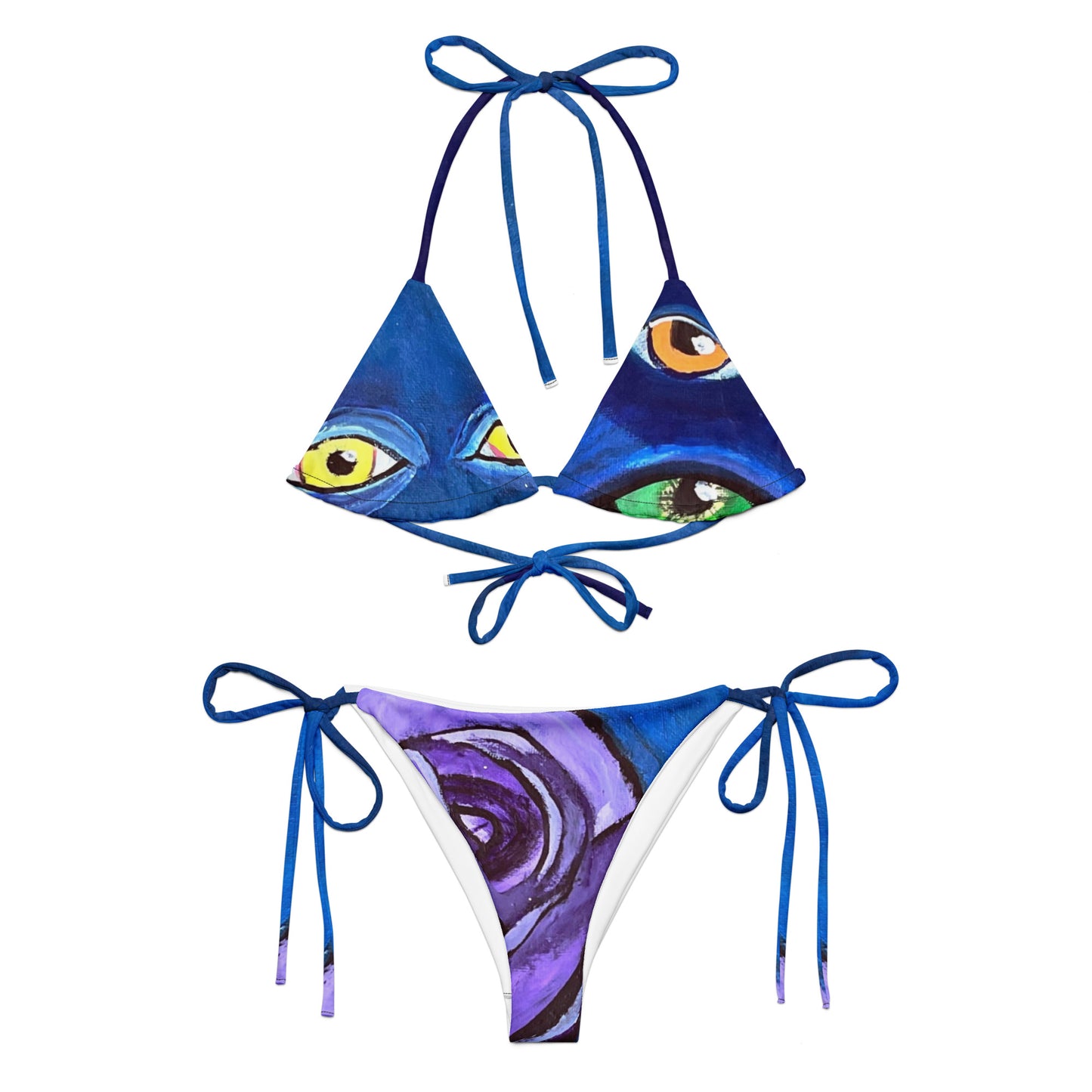 Spreed Spring Collection #3 All-over print recycled string bikini