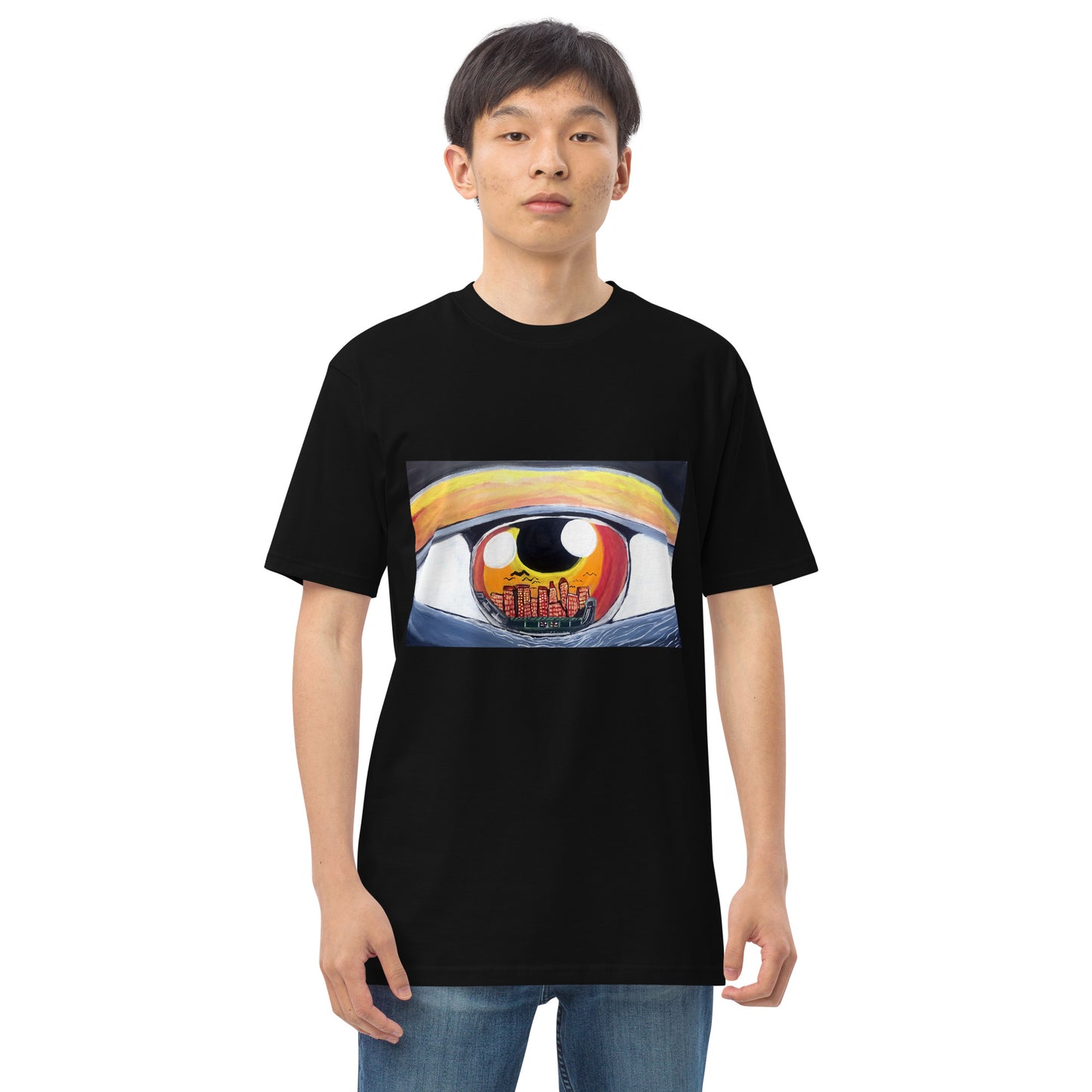 “City Eyes” Men’s premium heavyweight tee