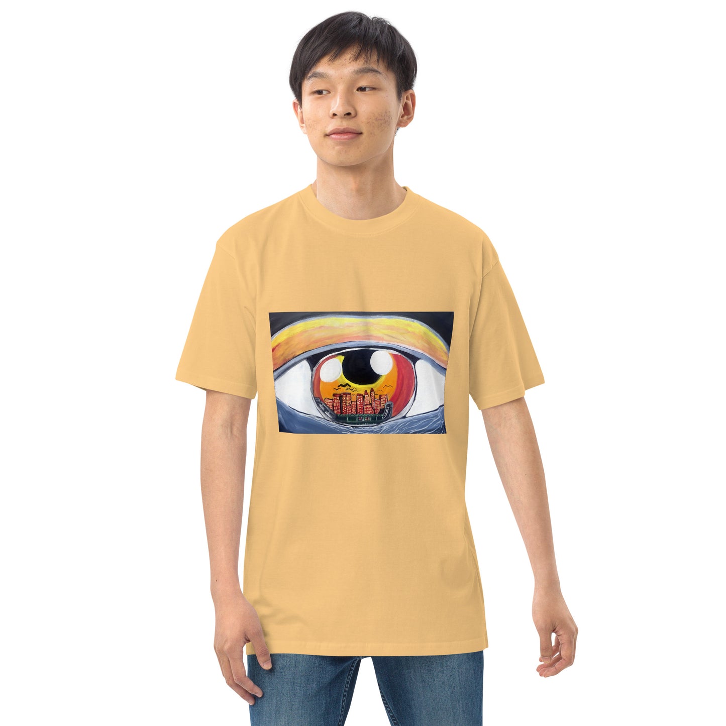 “City Eyes” Men’s premium heavyweight tee