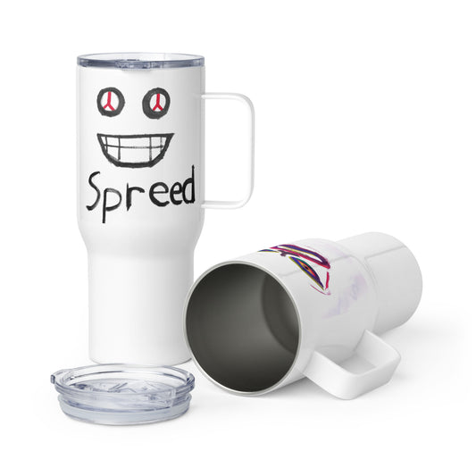 Spreed Clown Face Travel mug with a handle