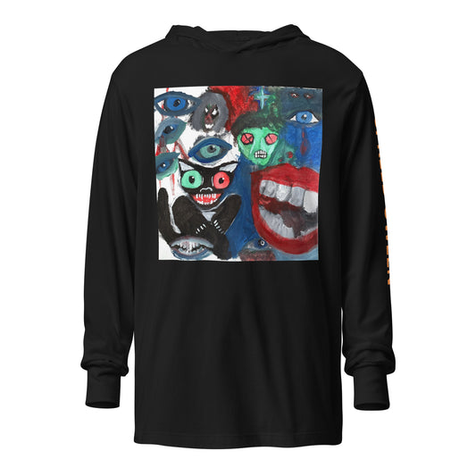 SPREED’OWEEN Silly Kitty Hooded long-sleeve tee