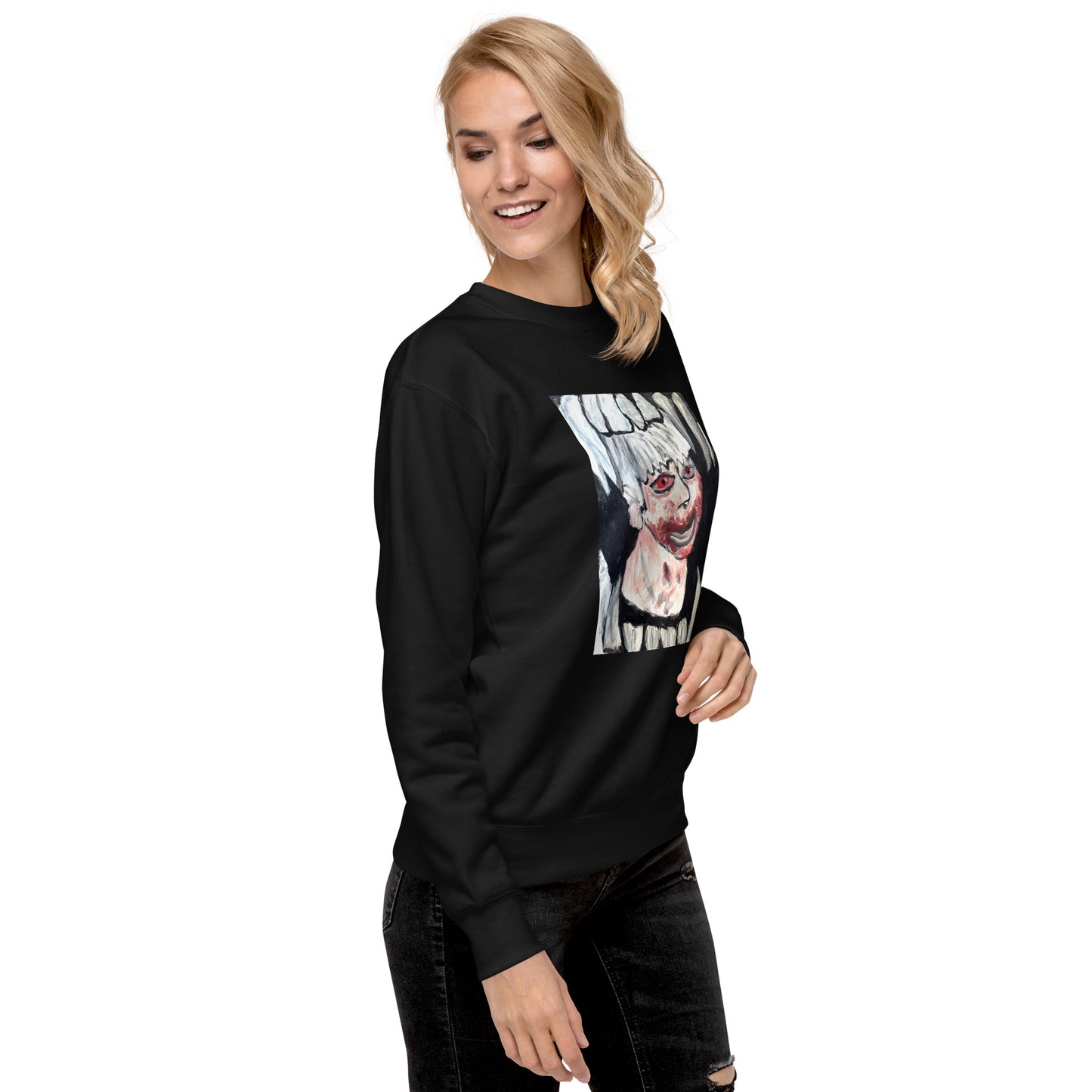 SPREED’OWEEN Black Unisex Premium Sweatshirt (Teeth Boy)