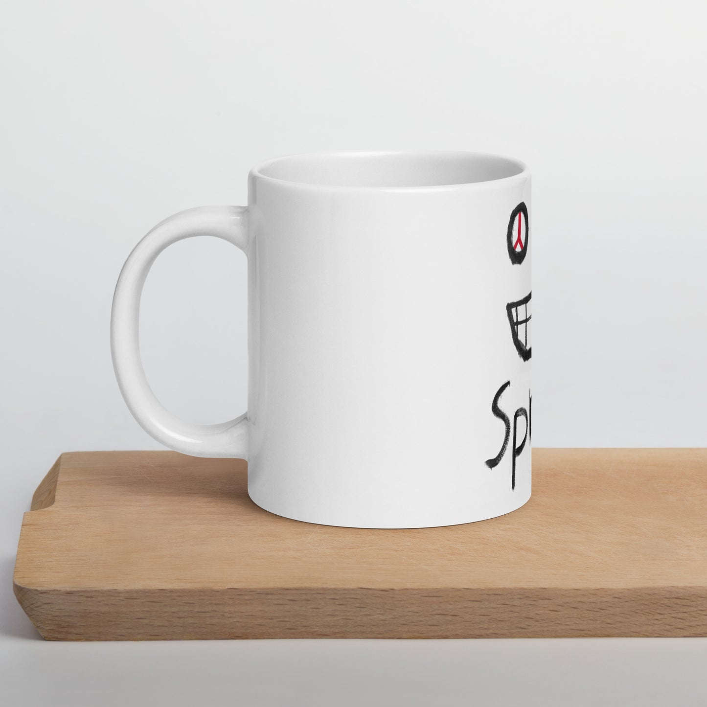 Spreed Logo with Signature White glossy mug