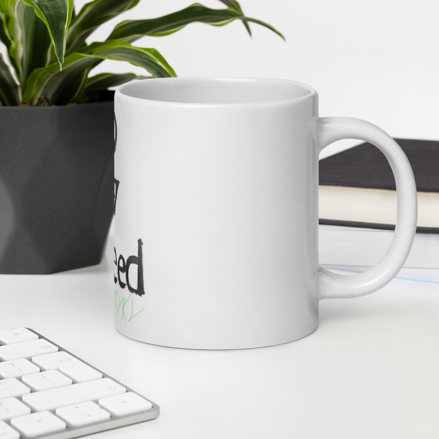 Spreed Logo with Signature White glossy mug