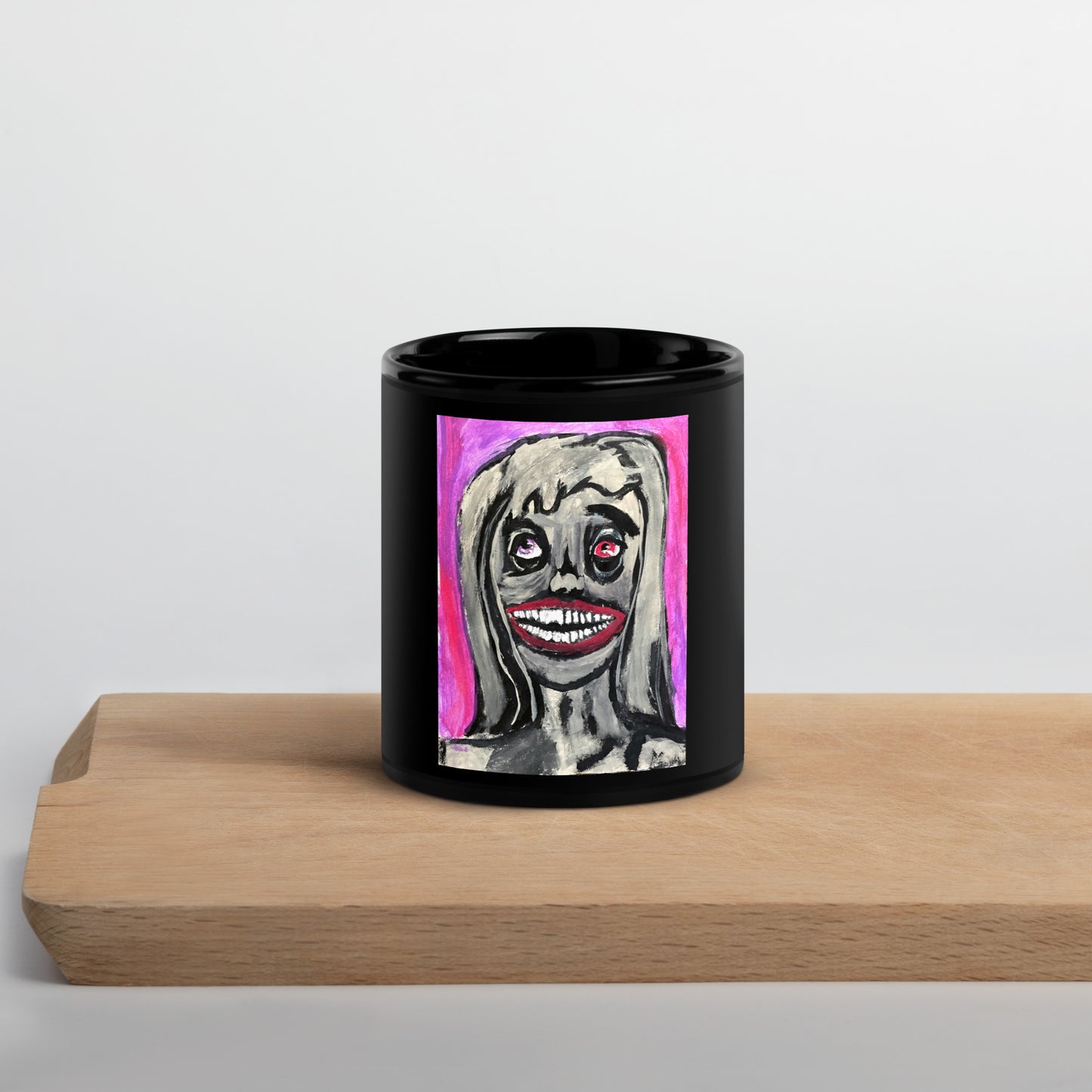 Grey Girl Mug (Black)