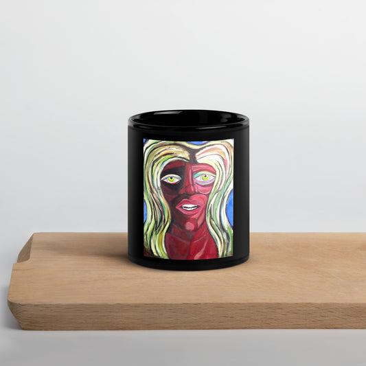 Beautiful Man Black Glossy Mug