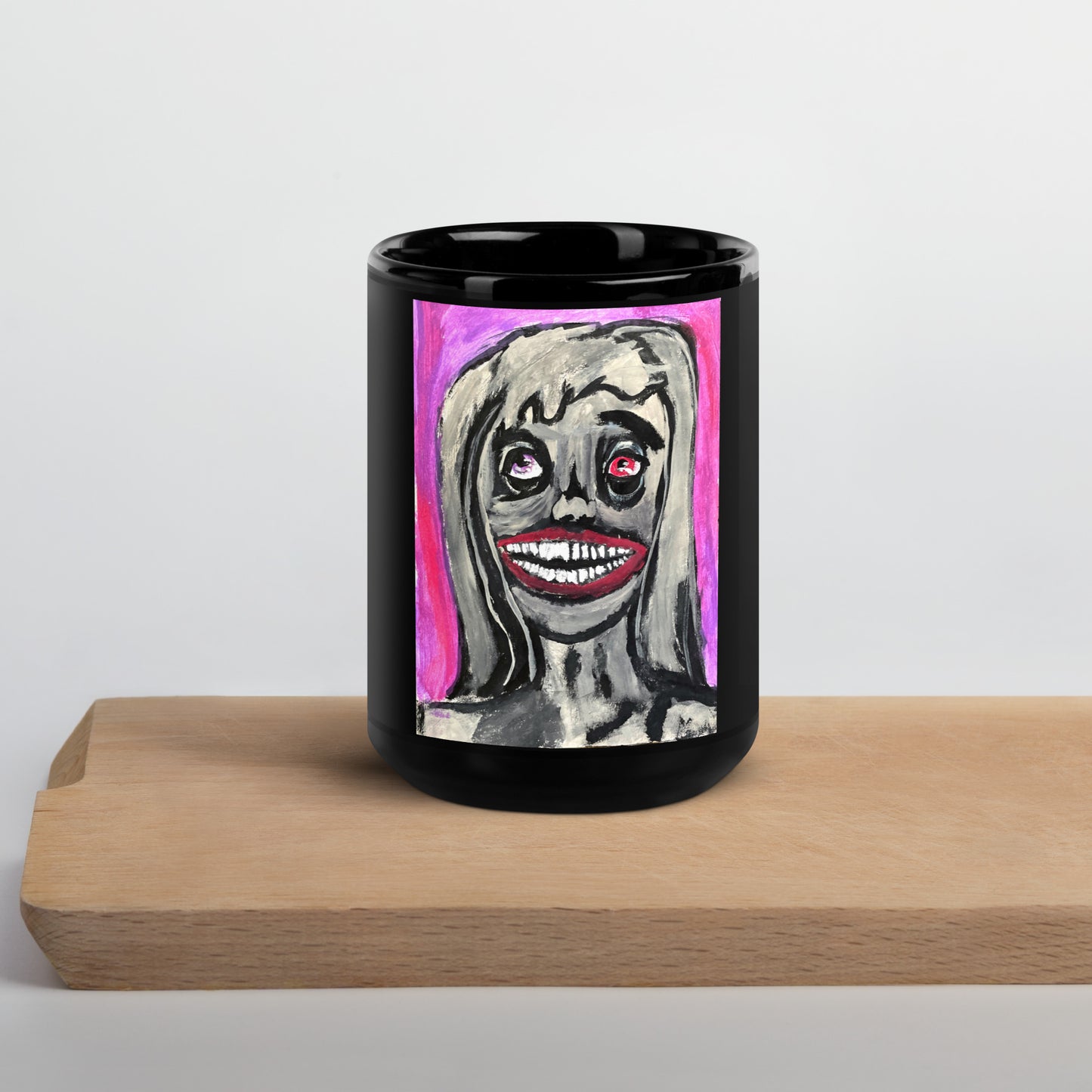 Grey Girl Mug (Black)