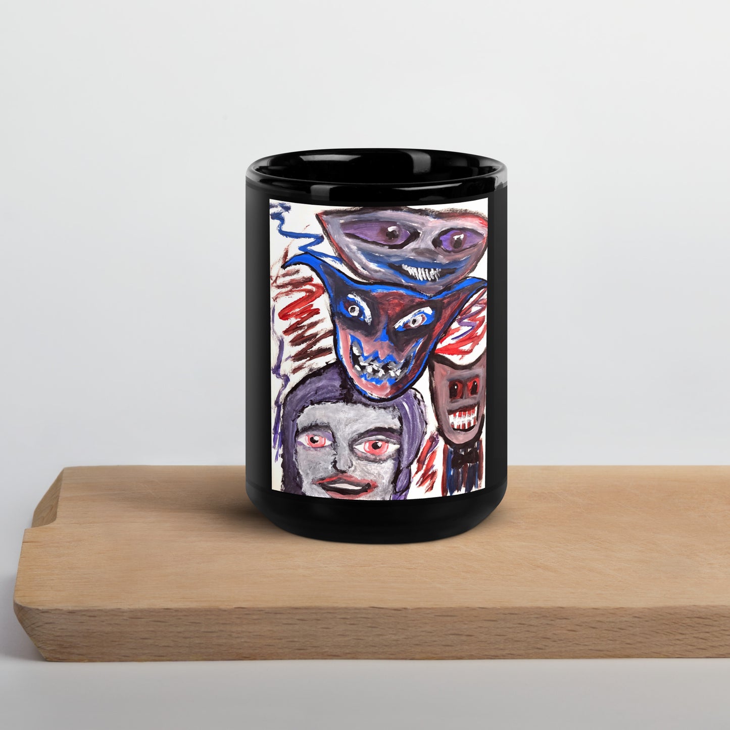 Dog Party Black Glossy Mug