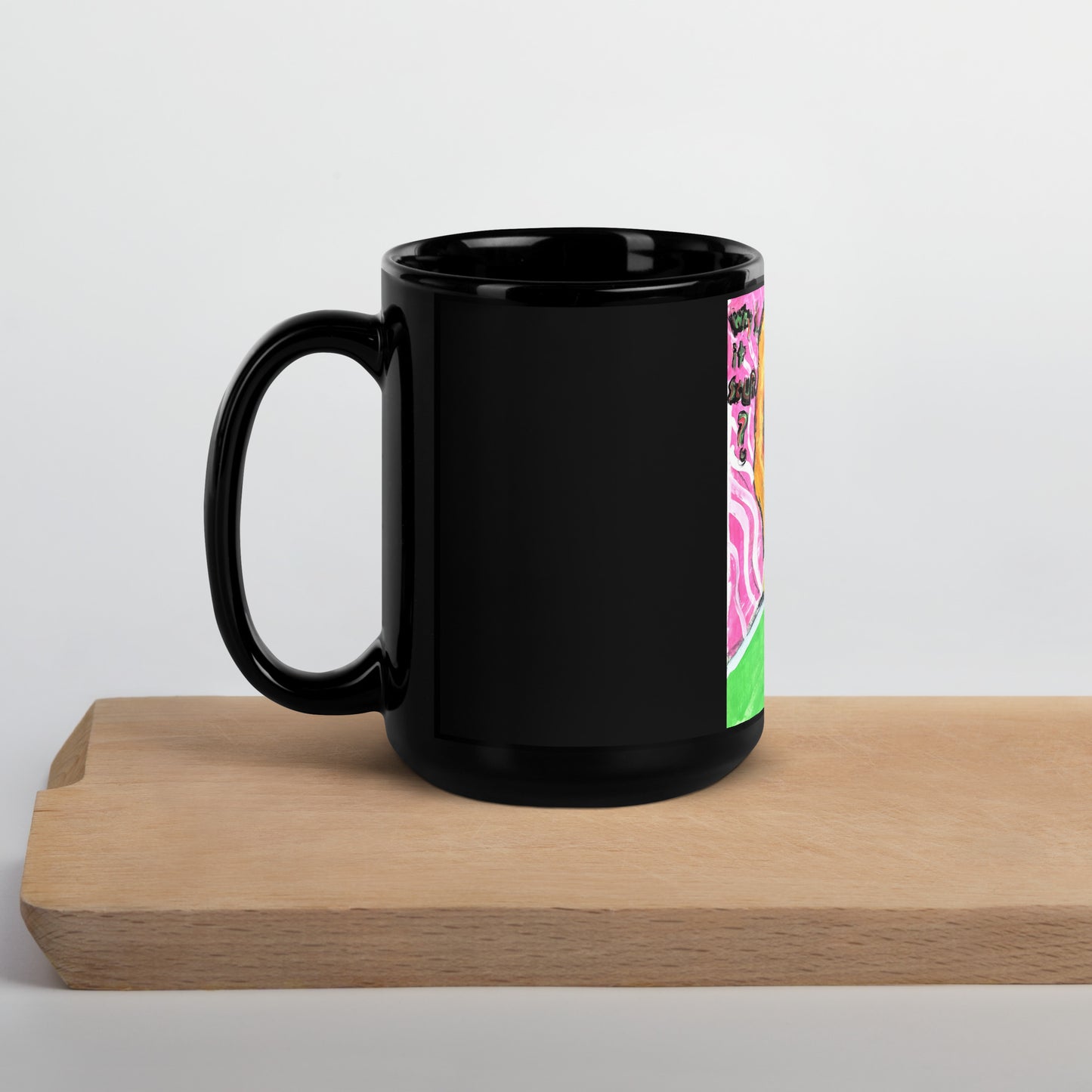 Why’s it sour? (Girl) Black Glossy Mug