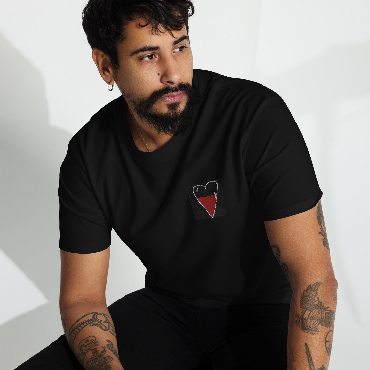 Spreed Half Filled Heart Men’s premium heavyweight tee