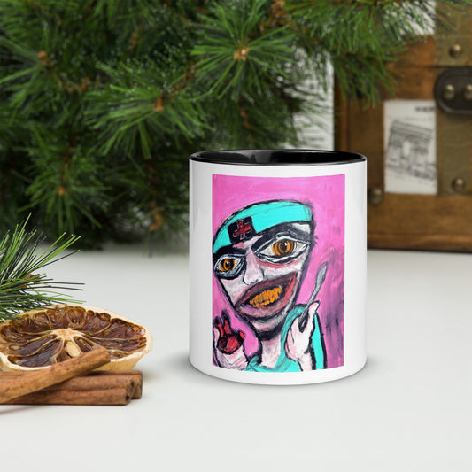 Naughty Nurse Mug with Color Inside