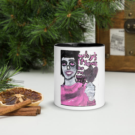 Why’s it sour? (Guy) Mug with Color Inside