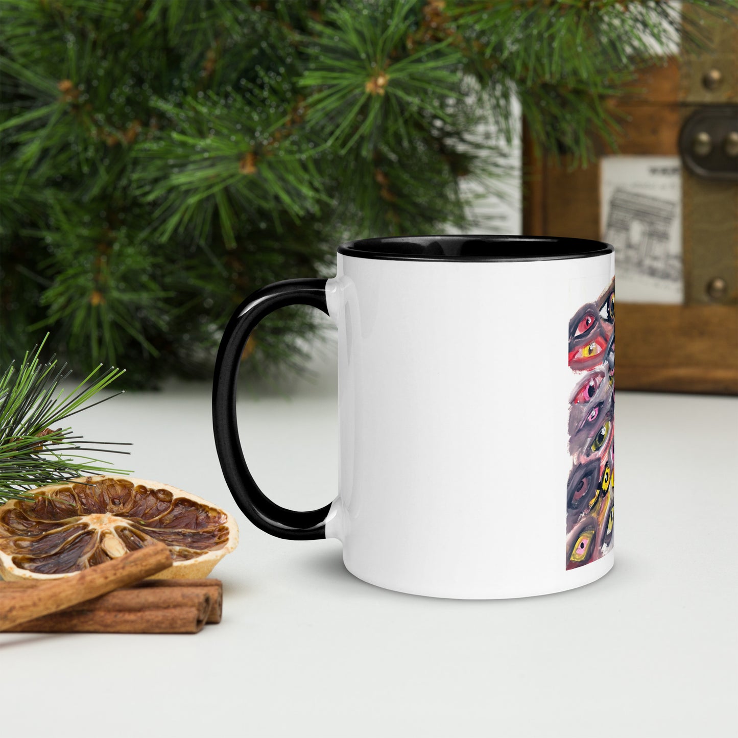 Eyes and Teeth Mug with Color Inside