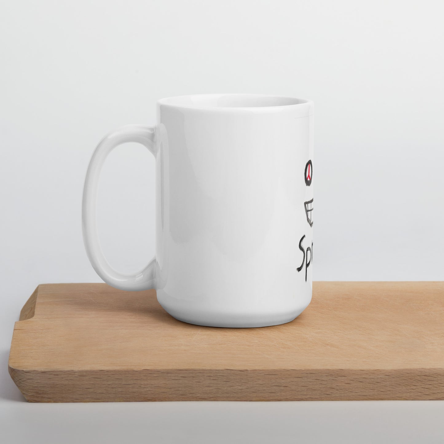 White glossy mug with SPREED Logo