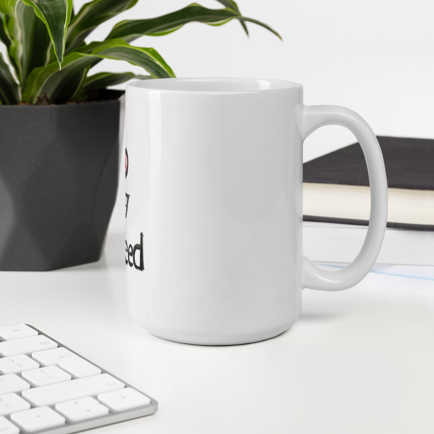 White glossy mug with SPREED Logo